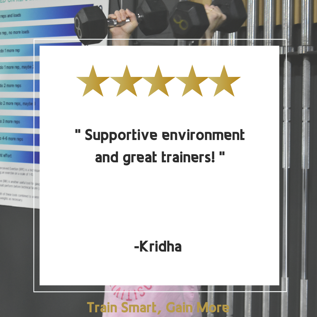 A picture of a person lifting dumbbells with a quote that says 
