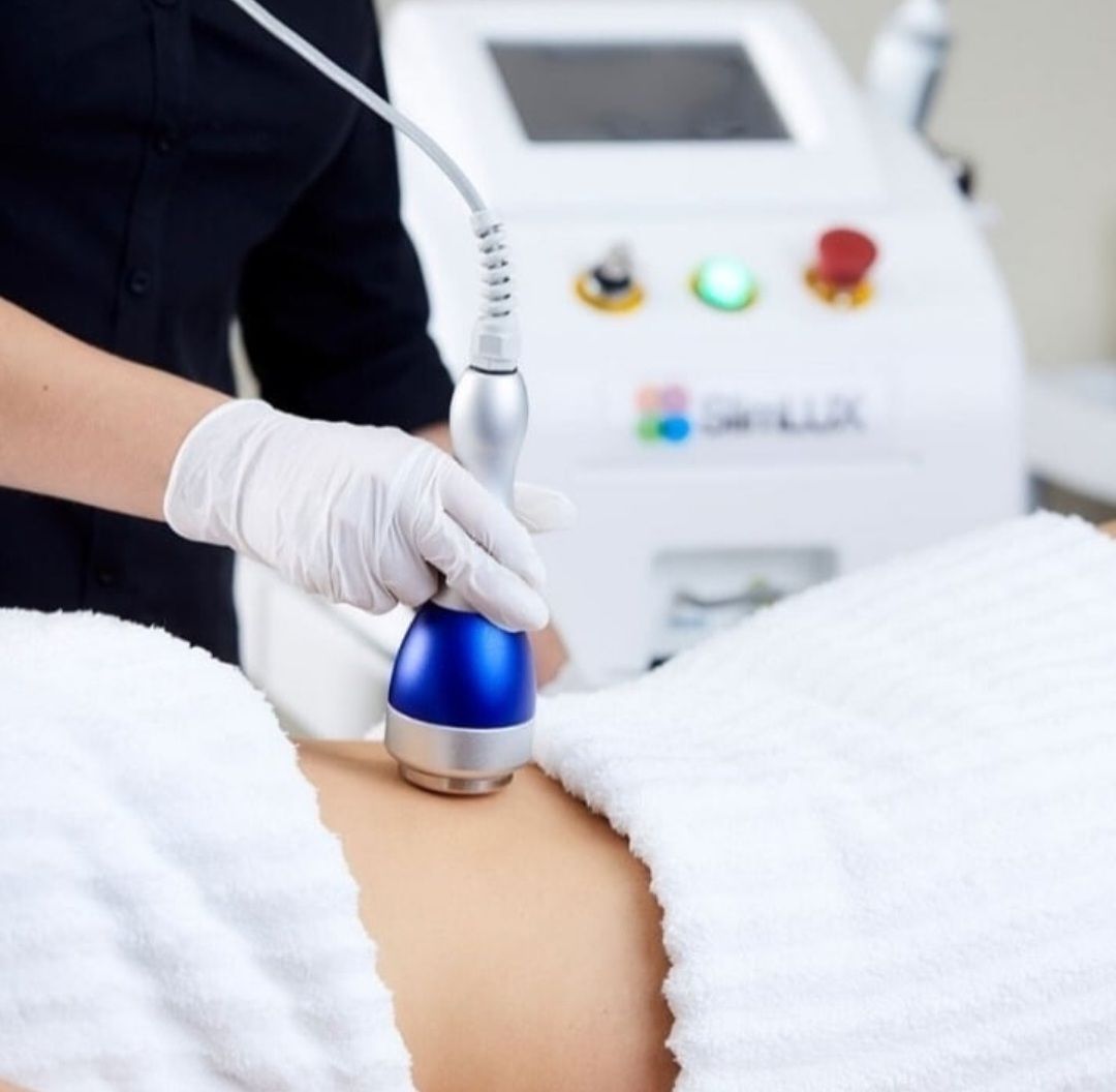 Young Woman Getting Ultrasound Cavitation Body Contouring Treatment - Portland, VIC - The Beauty Boutique