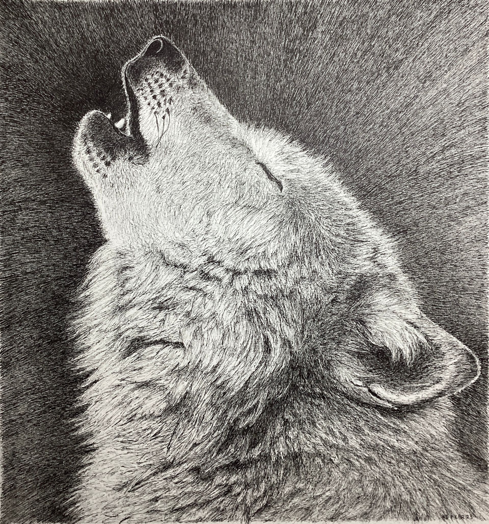 huilende wolf