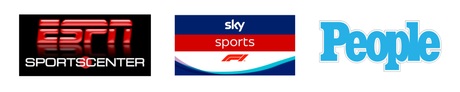 Network Logos Brian Mills has appeared on - ESPN, Sky Sports, and People logos on a white background