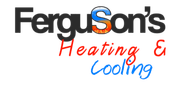 A logo for ferguson 's heating and cooling