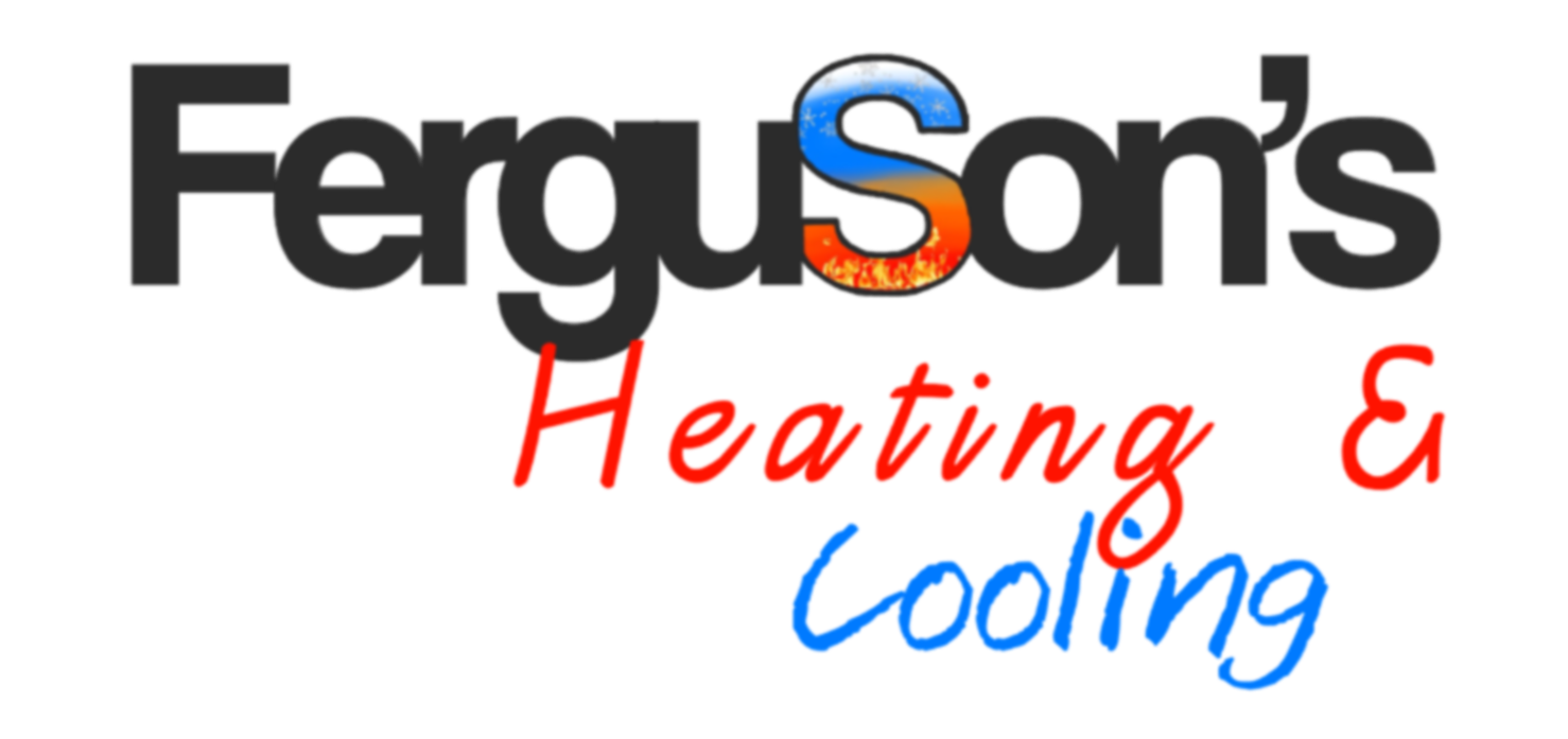 A logo for ferguson 's heating and cooling