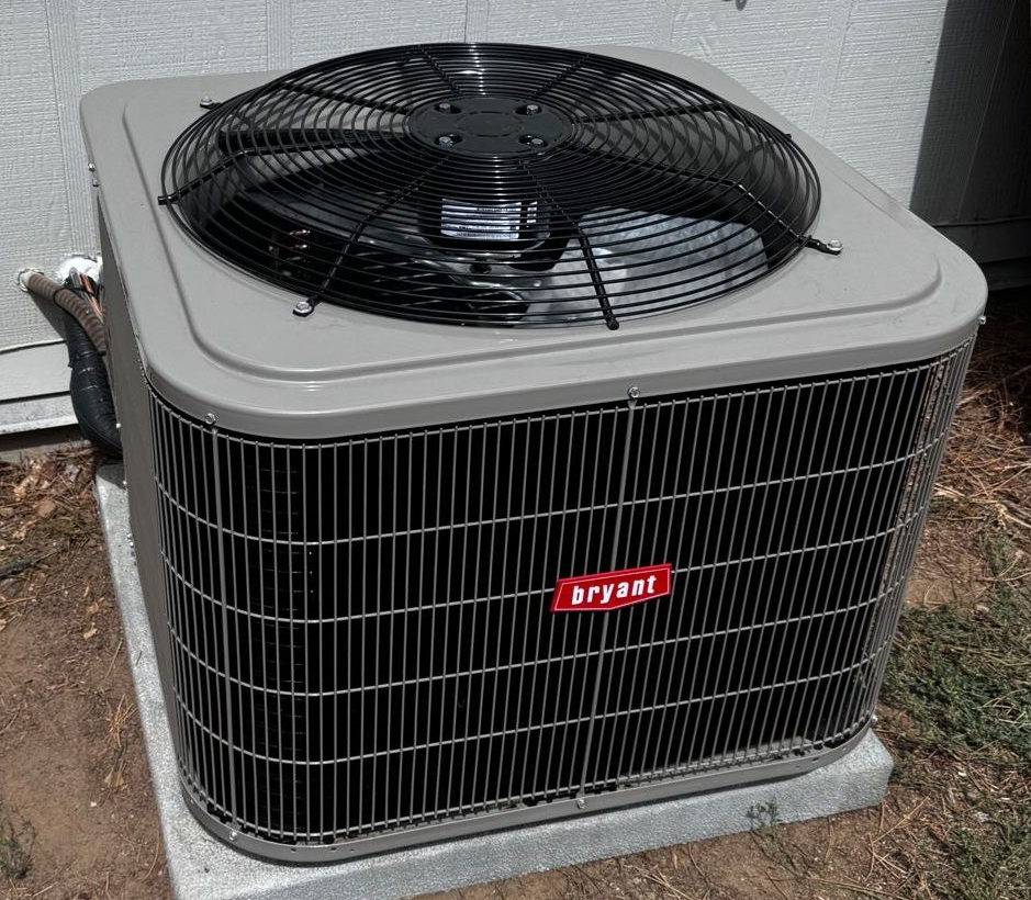 A large air conditioner on a white background.