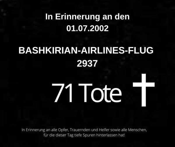 Erinnerung Flugzeugabsturz Überlingen  
