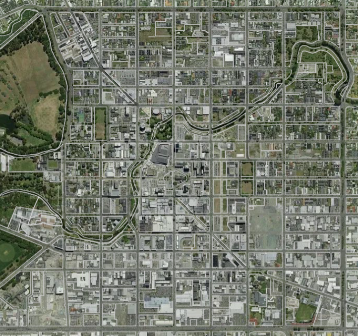Aerial photo of Christchurch, circa 2020