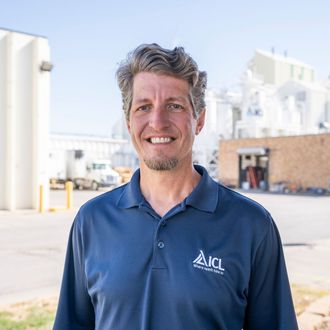 Kevin works for ICL and is smiling for the camera.