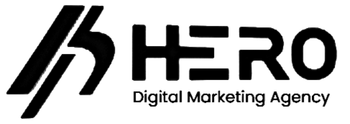 Logo for Hero Digital Marketing Agency: Black stylized