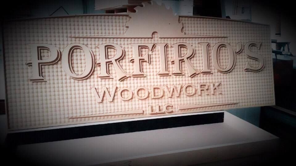 Wooden sign with 