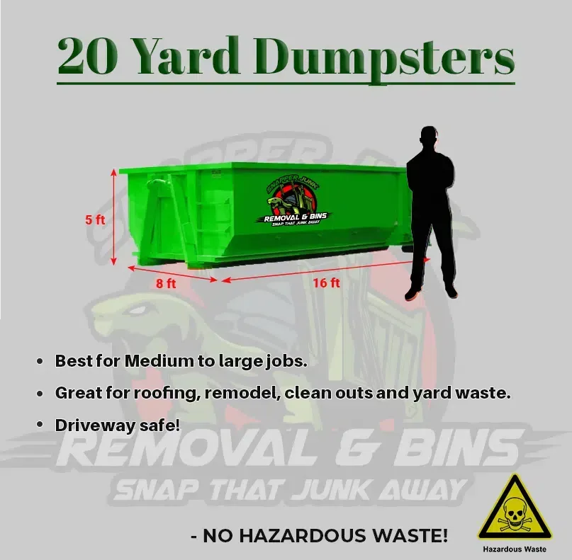 Snapper Junk Dumpster Rental 20 Yard Dumpster