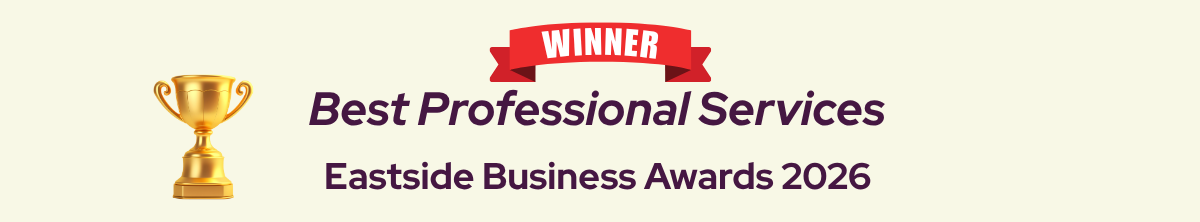 Winner Best Professional Services Eastside Business Awards 2026