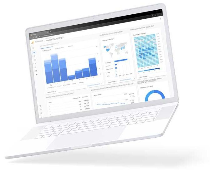 web analytics auf laptop