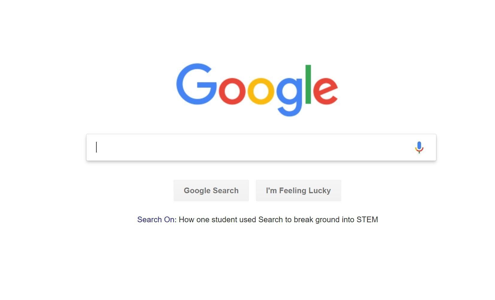 Die Google-Suchseite wird auf weißem Hintergrund angezeigt.