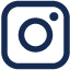 Logo der Instagram-App: weisses Quadrat mit abgerundeten Ecken, dunkelblauem Umriss und Kamerasymbol.