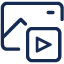 Symbol einer App für Foto- und Videoaufnahmen.