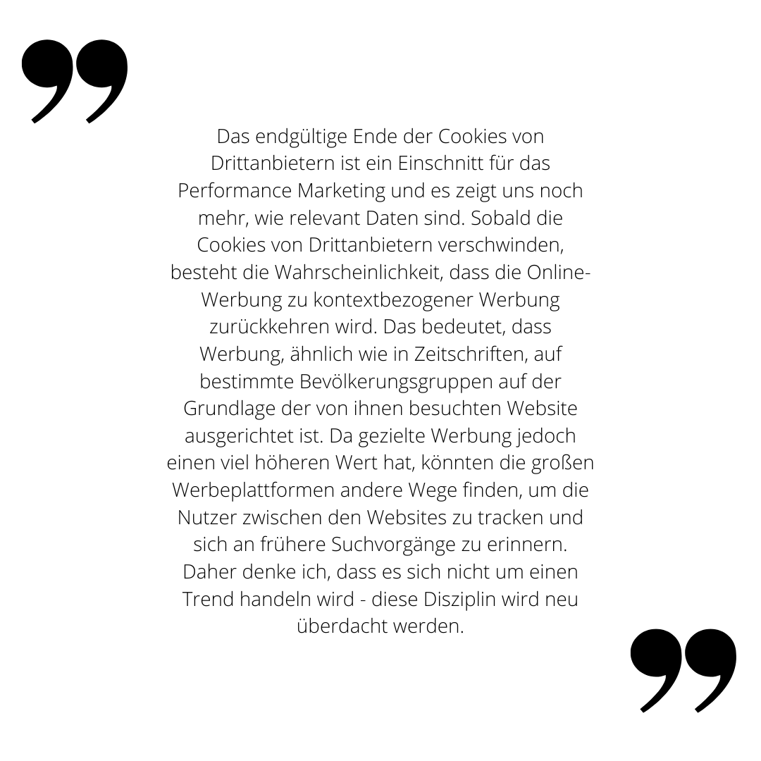 Zitat über die Abschaffung der Third Party Cookies