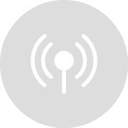Ein weißes Symbol in einem Kreis auf weißem Hintergrund.