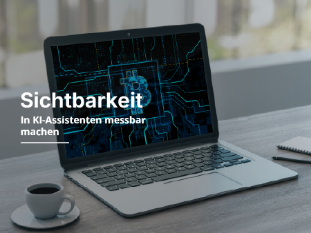 Laptop mit digitalem KI-Netzwerk auf dem Bildschirm.