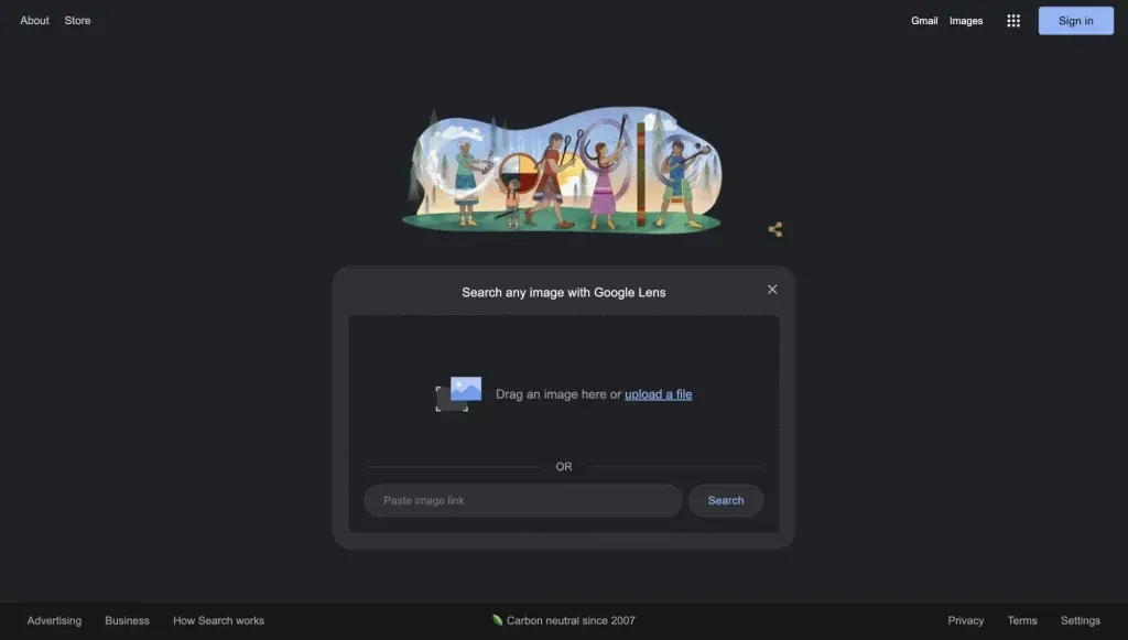 Ein Screenshot einer Website mit einer Gruppe von Personen darauf