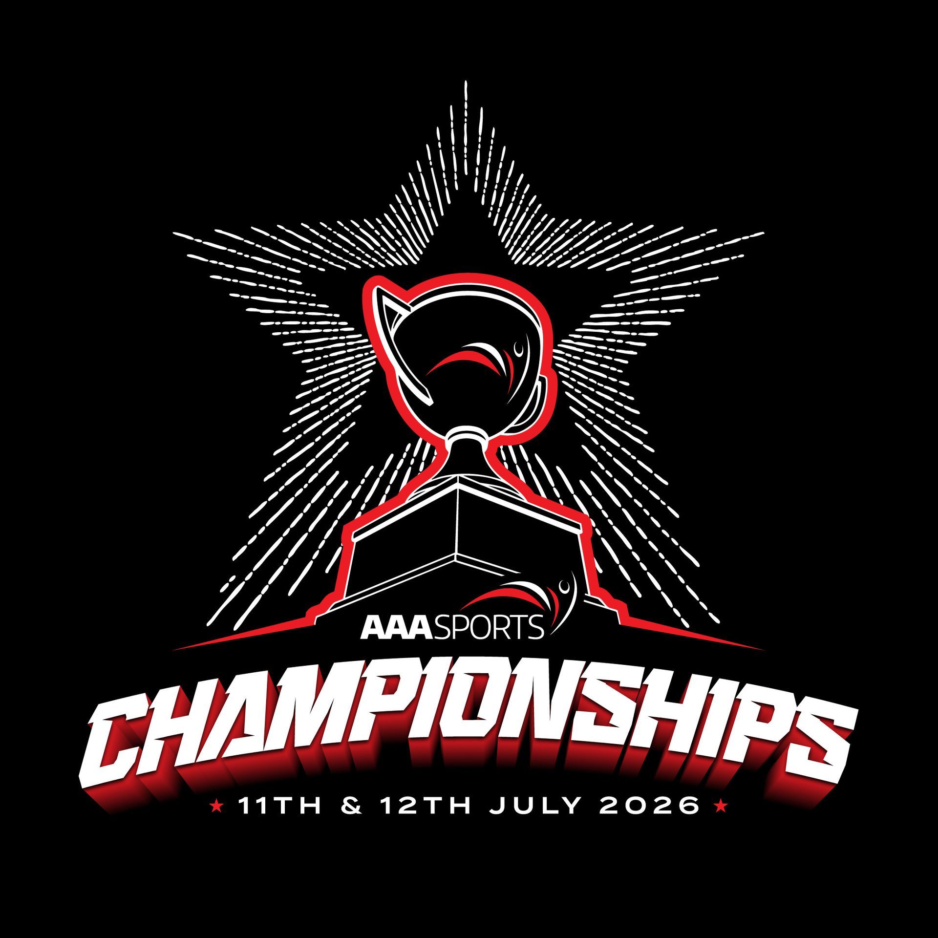 A logo for the aaa sports championships with a trophy