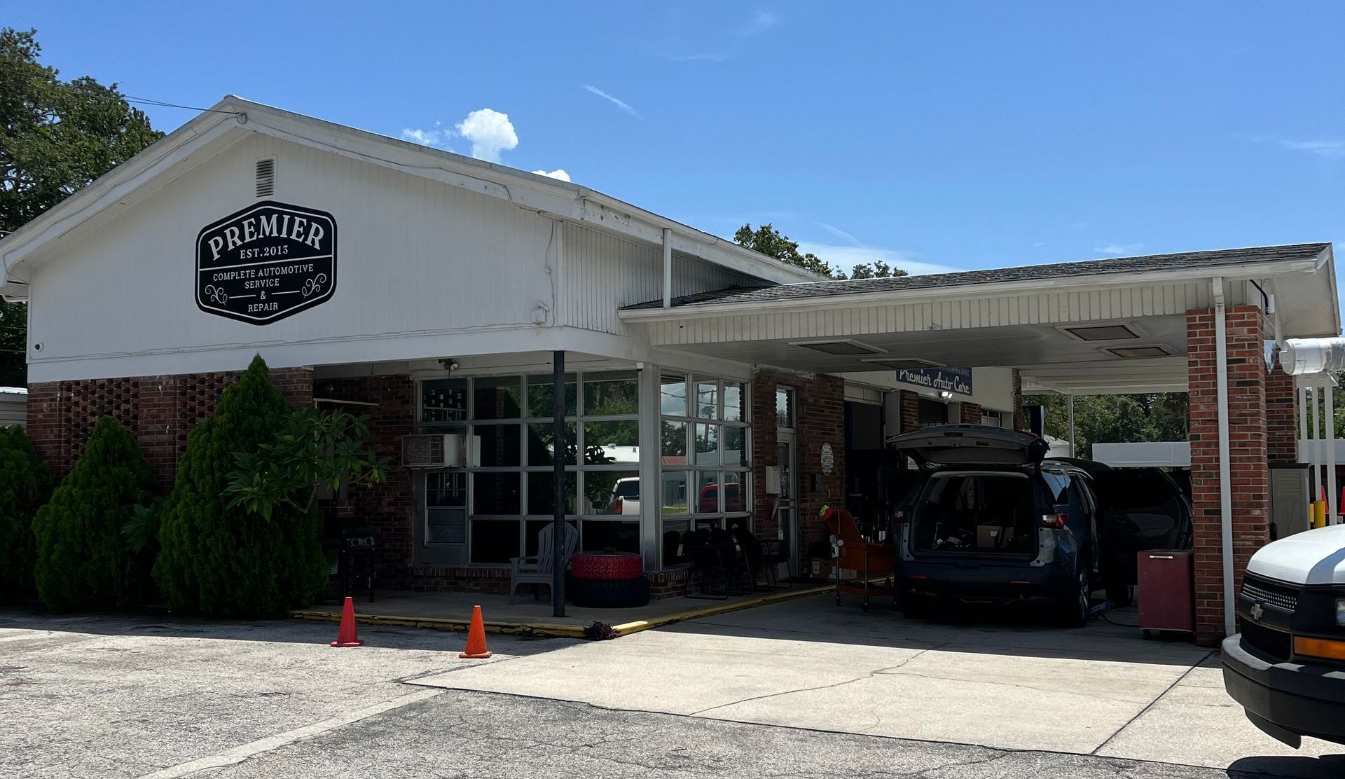 outside of automotive repair shop, Titusville, FL. 32780
premier auto care Brevard county Florida