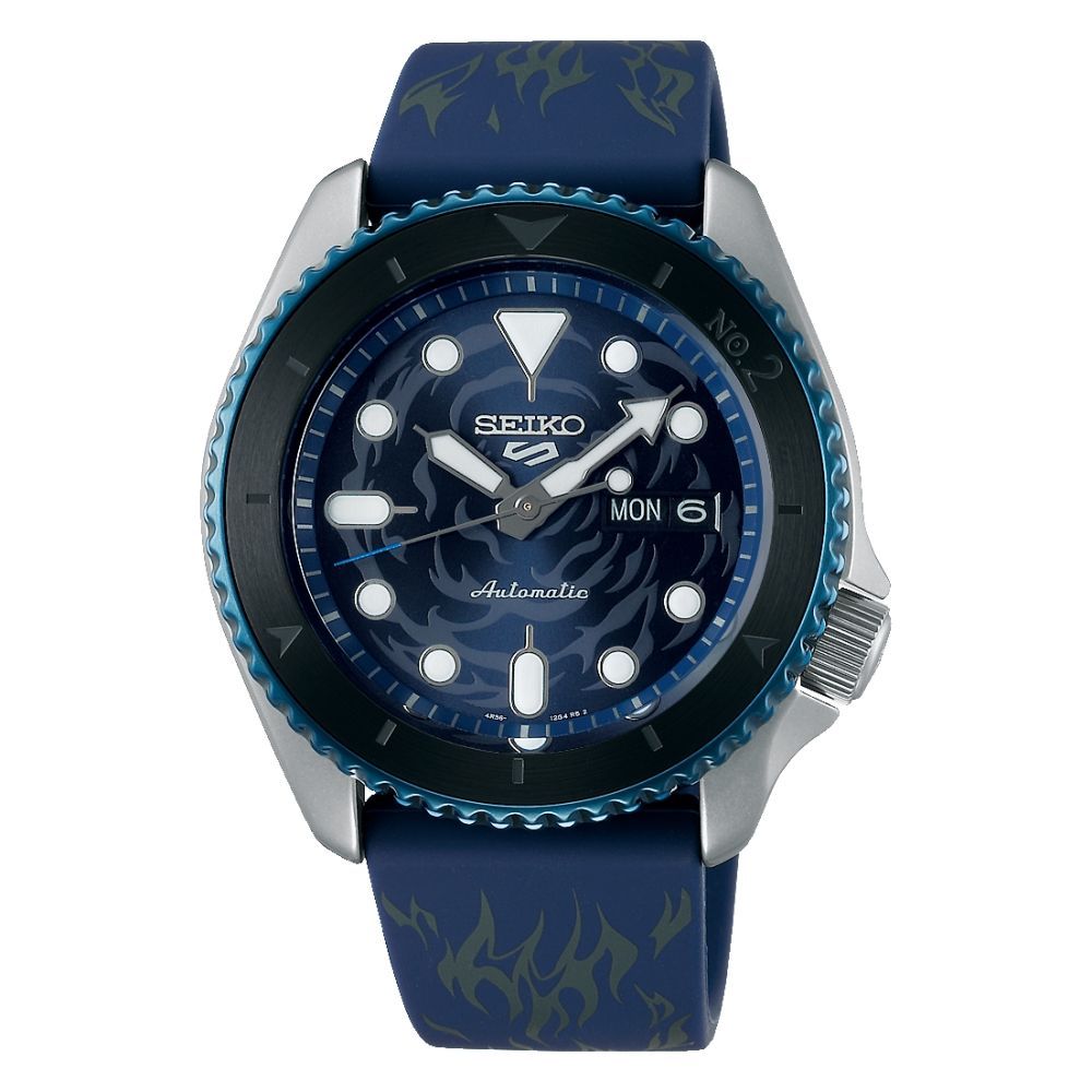 【SEIKO 精工】SEIKO 5 Sports x 航海王ONE PIECE聯名腕錶－薩波(SRPH71K1/4R36-12B0B)