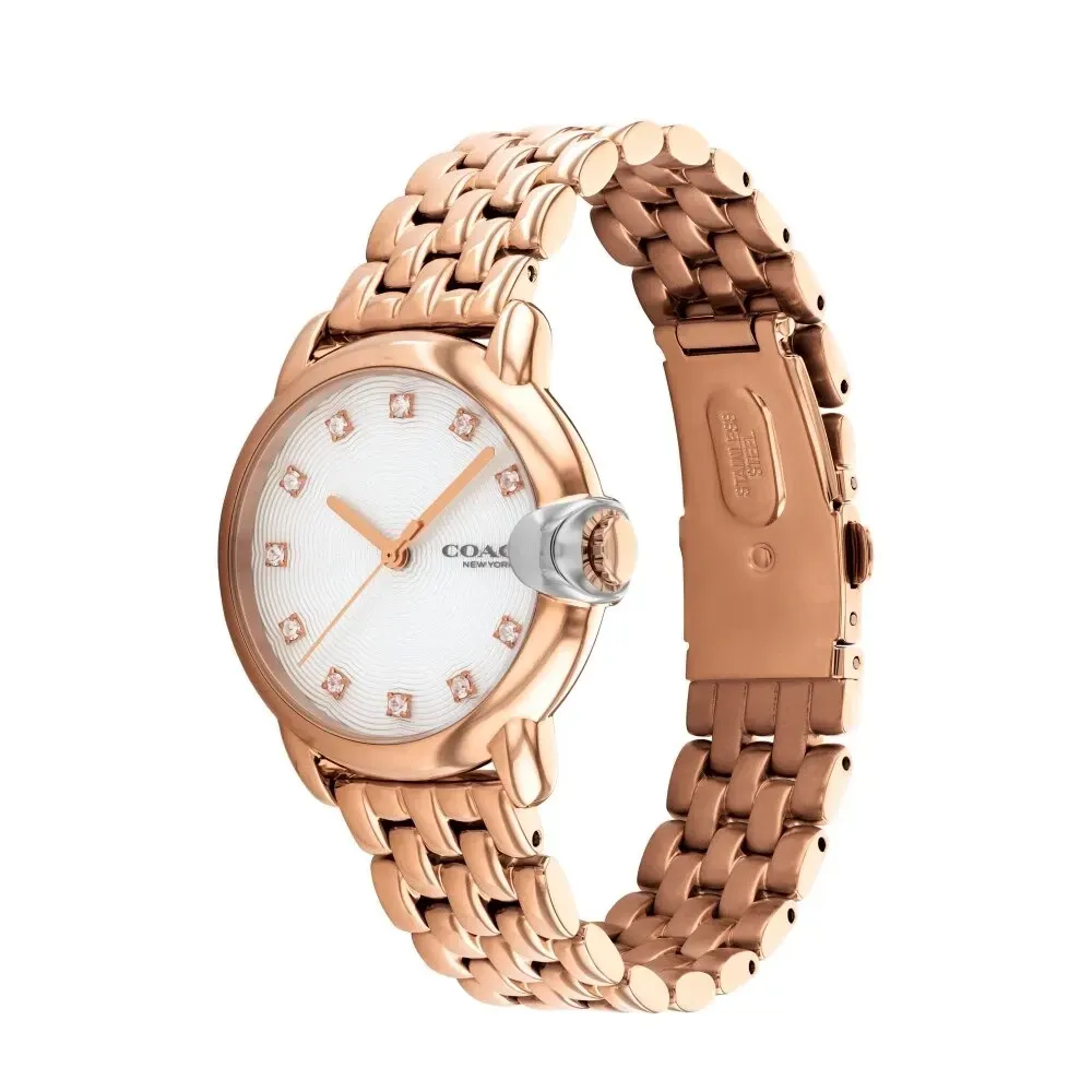 【COACH】奢華質感玫瑰金腕錶 32mm (14503820)-funtastic方采