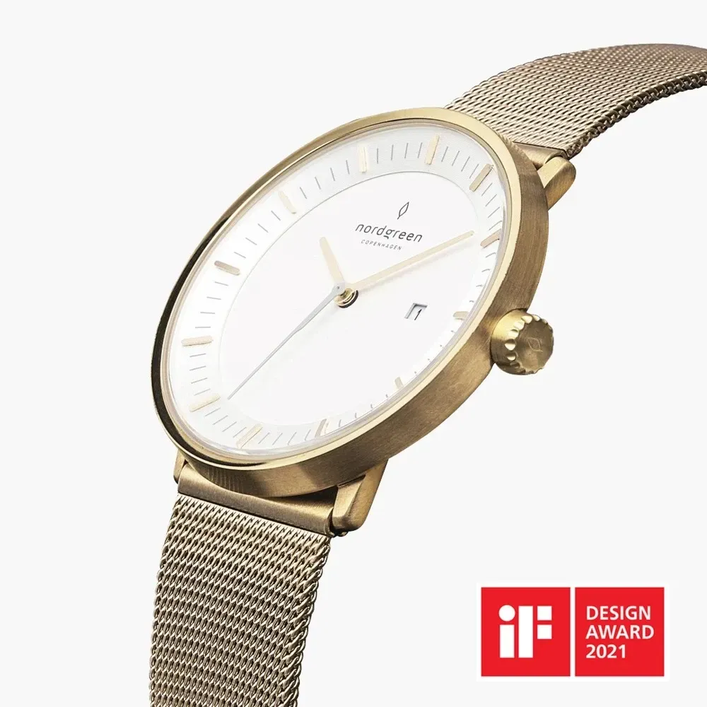 【Nordgreen】Philosopher哲學家 香檳金系列鈦鋼米蘭錶帶腕錶 40mm (PH40GOMEGOXX)-funtastic方采