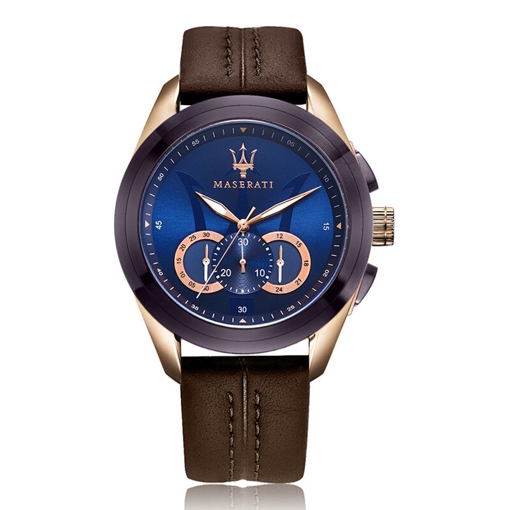 【MASERATI】瑪莎拉蒂經典三環金款 45mm (R8871612026)-funtastic方采