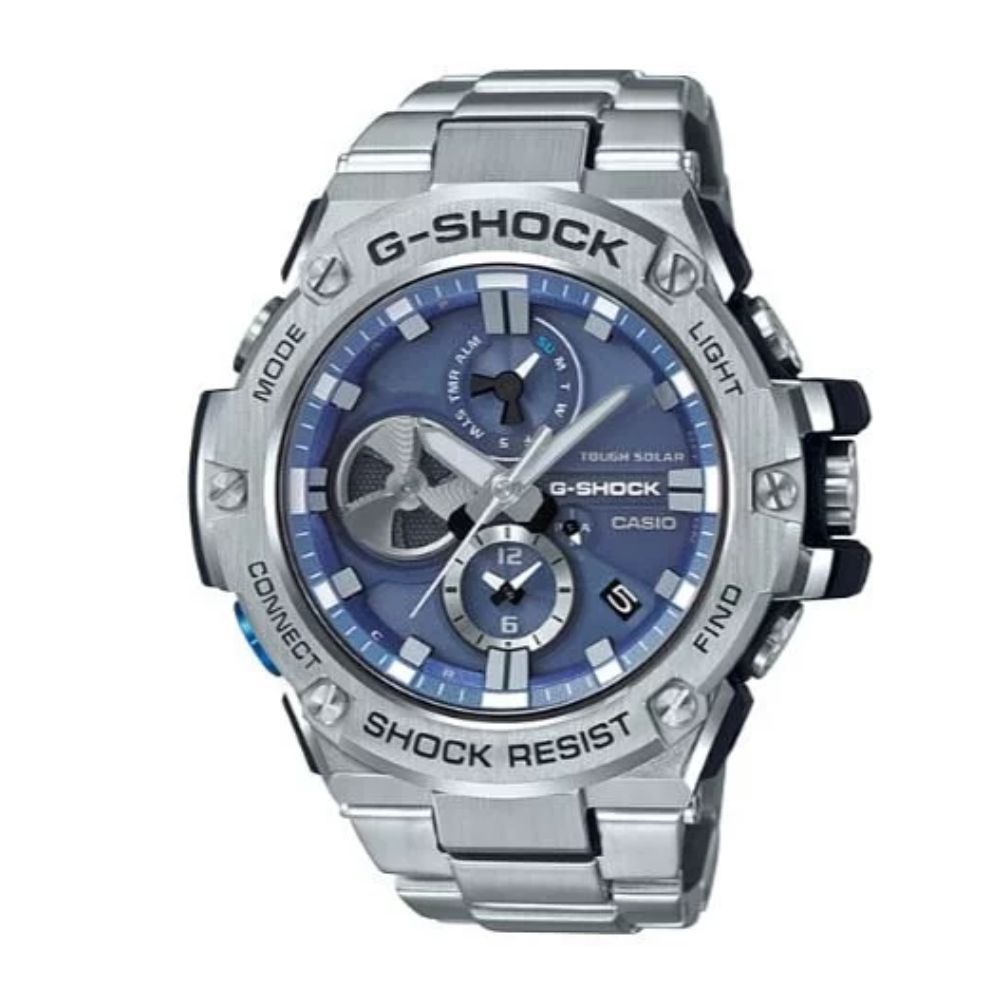 CASIO 卡西歐PRO TREK 太陽能碳核心防護計時錶/藍/GST-B100D-2A