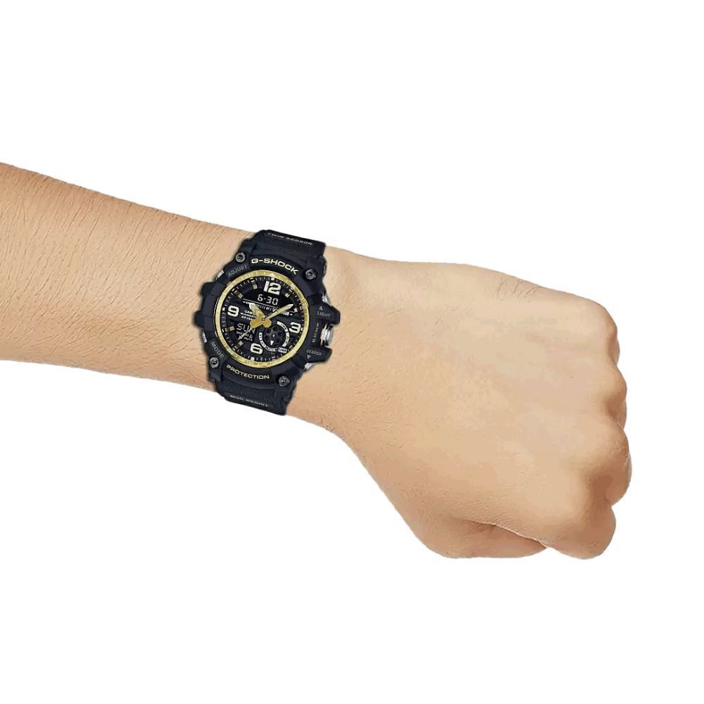 G-SHOCK 極限險峻顛簸運動電子橡膠手錶(GG-1000GB-1A)-金x黑/52mm