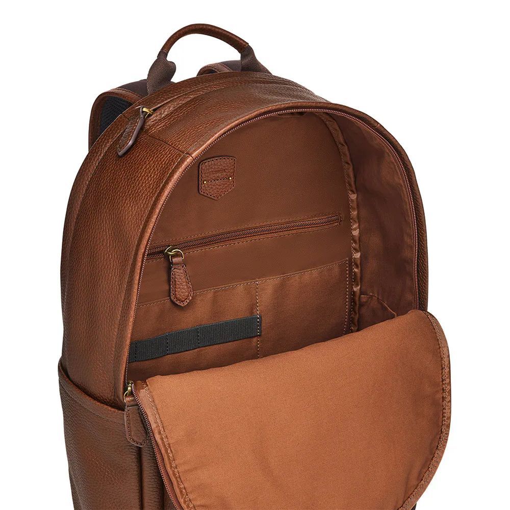 FOSSIL Buckner 真皮後背包-棕色 MBG9631210