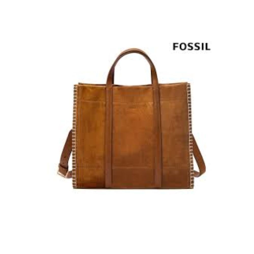 FOSSILCarmen 麂皮兩用手提包-金棕色 ZB1843216