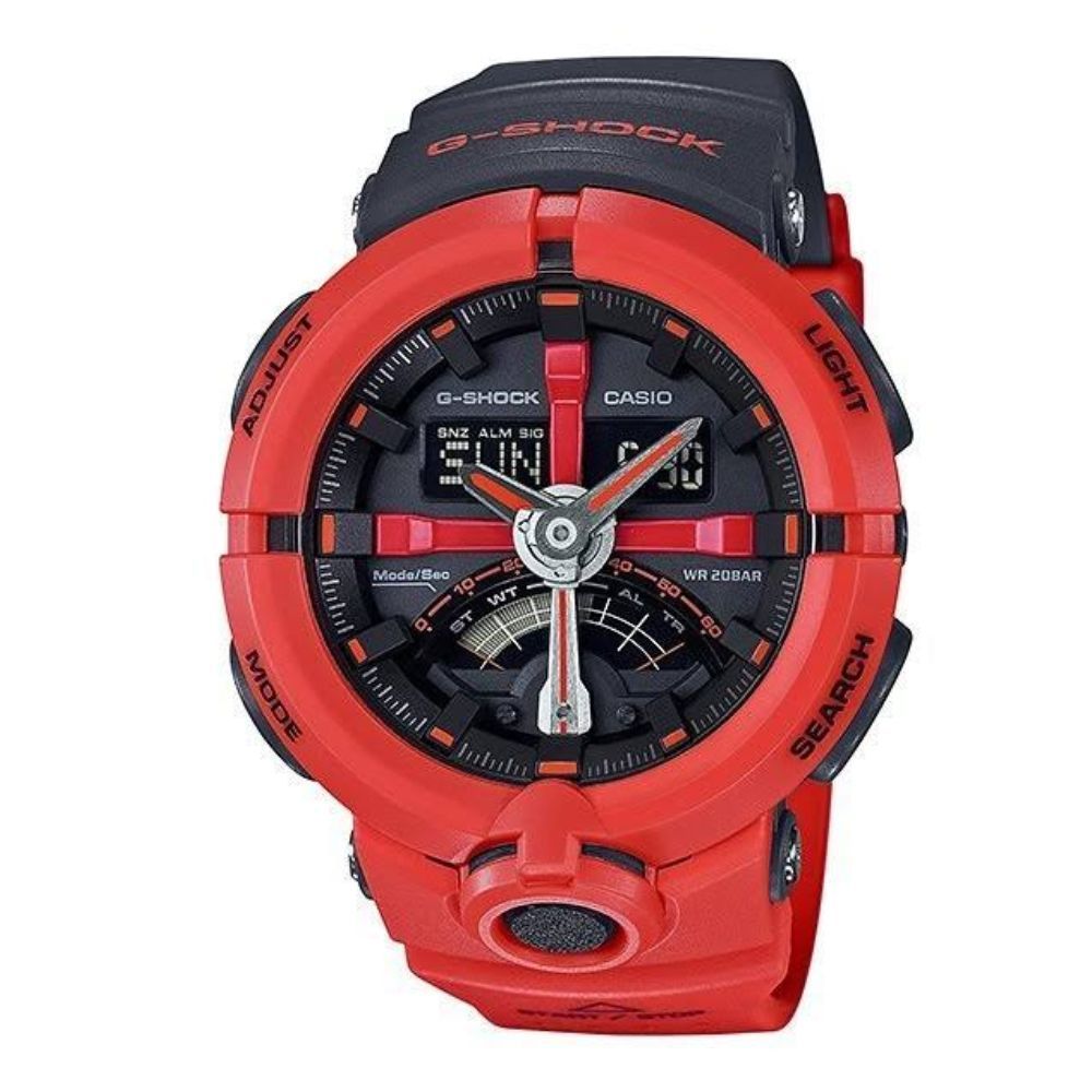 CASIO卡西歐 G-SHOCK 前衛時尚 渾圓大錶設計 公路車齒輪改裝 設計概念 GA-500P-4A