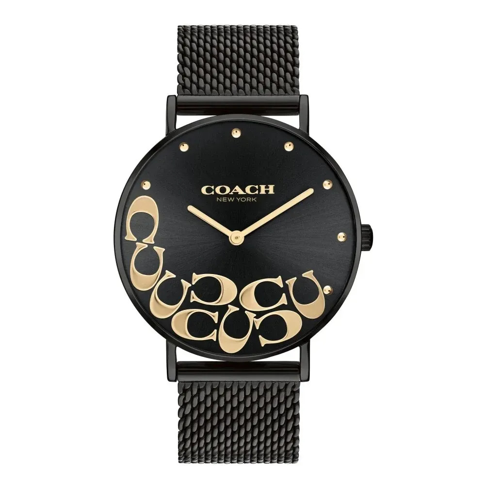 【COACH】設計款logo面盤米蘭帶腕錶 36mm (14503826)-funtastic方采