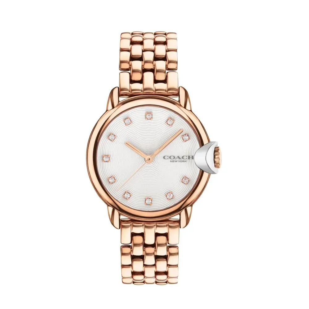 【COACH】奢華質感玫瑰金腕錶 32mm (14503820)-funtastic方采