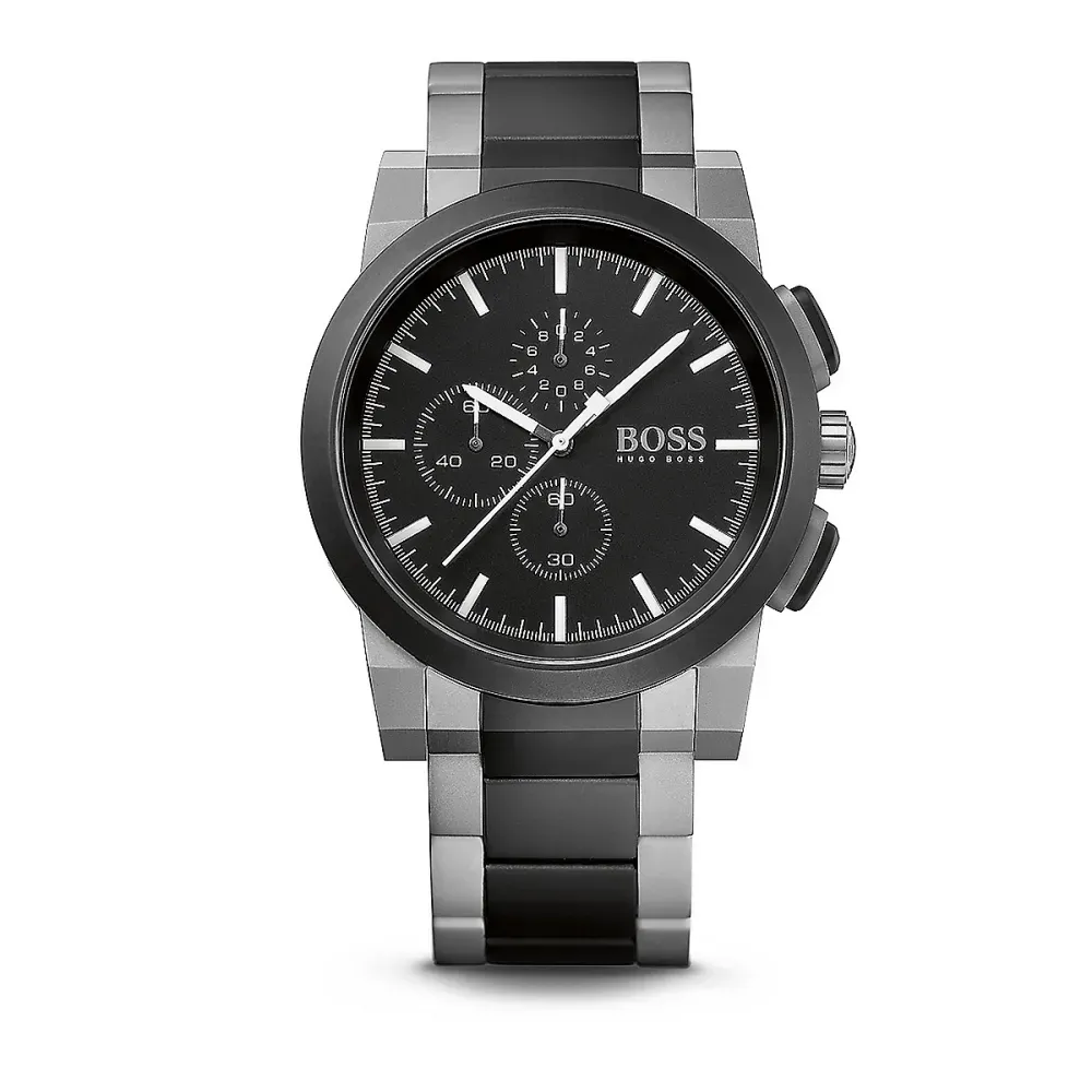 限時下殺!優惠中【HUGO BOSS】 Black簡約流線時尚男錶 46mm (H1512958)-funtastic方采