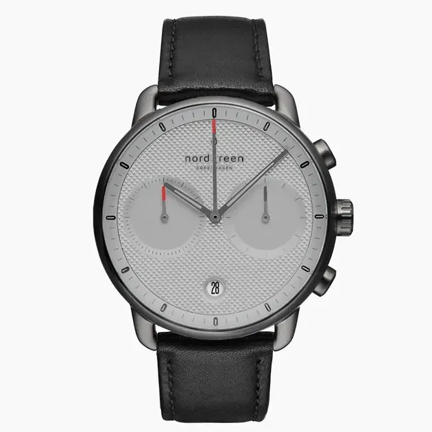 【Nordgreen】Pioneer先鋒 復古棕真皮腕錶 42mm(PI42GMLEBLTG)-funtastic方采