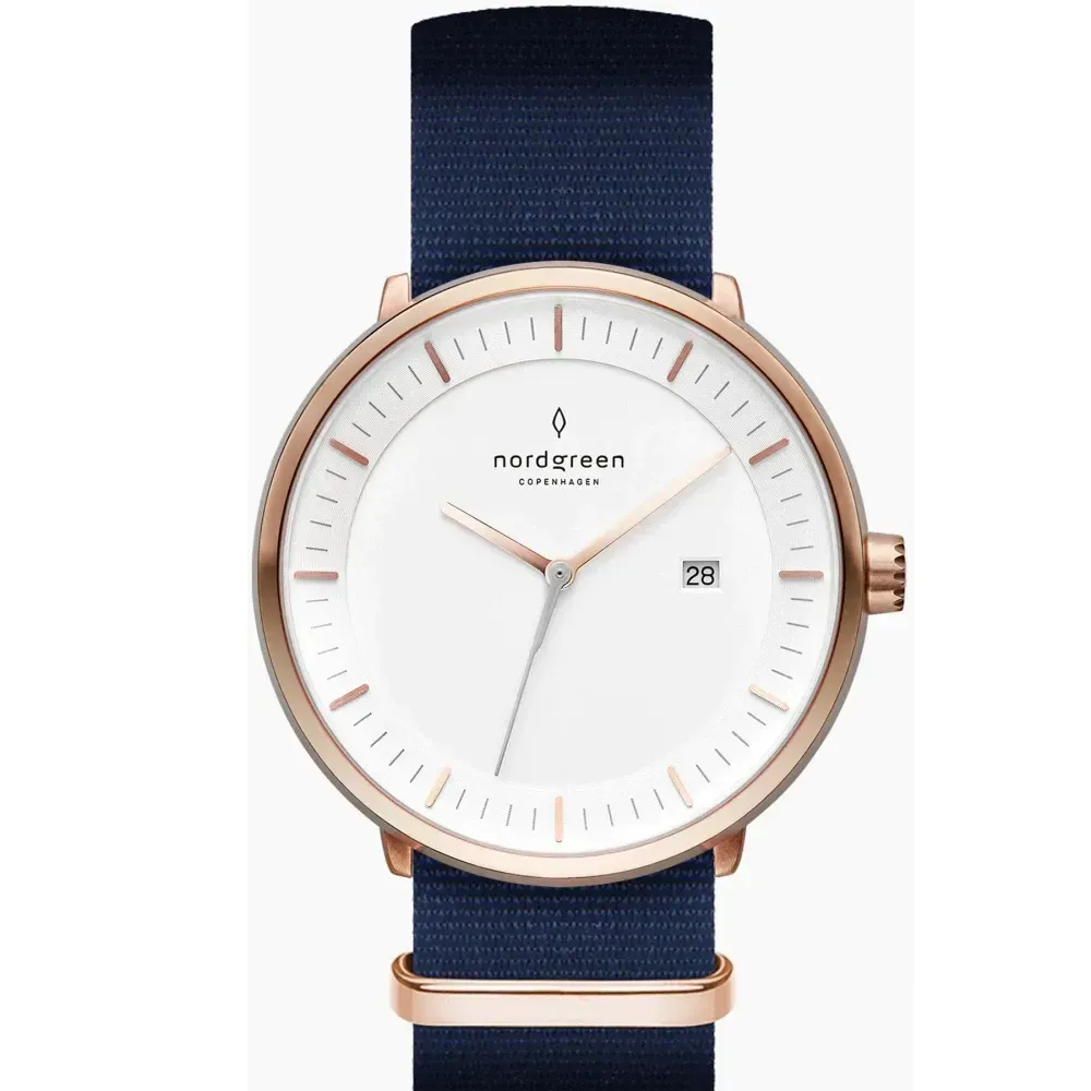 【Nordgreen】Philosopher哲學家 帆布帶腕錶40mm(PH40RGNYNAXX)-funtastic方采