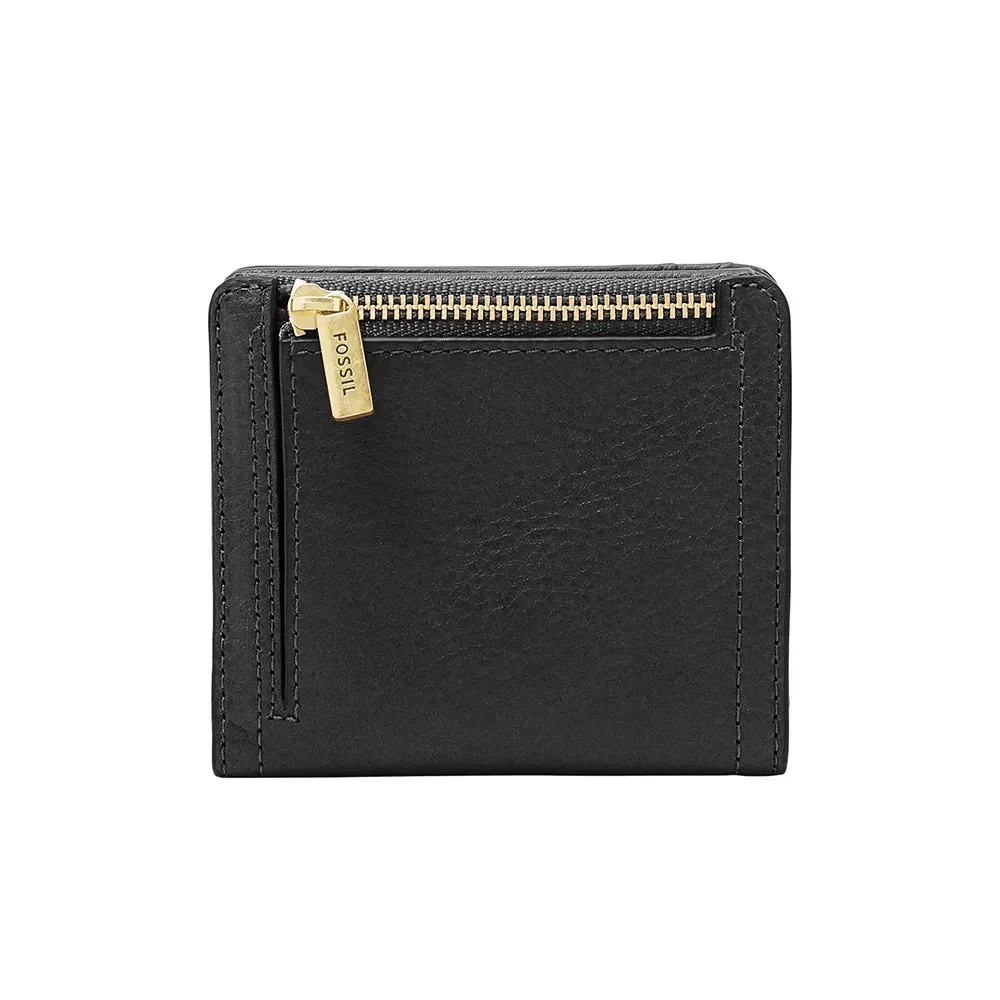 【FOSSIL】Logan 真皮系列拉鍊零錢袋設計短夾-黑色( SL7829001)-funtastic方采