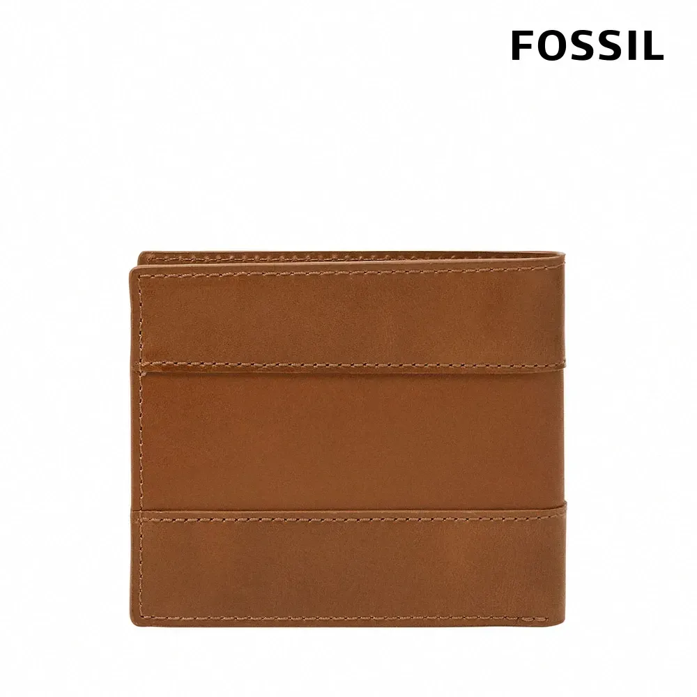 【FOSSIL】Everett 真皮大零錢袋皮夾-金棕色 ML4400216 (禮盒組附鐵盒)-funtastic方采