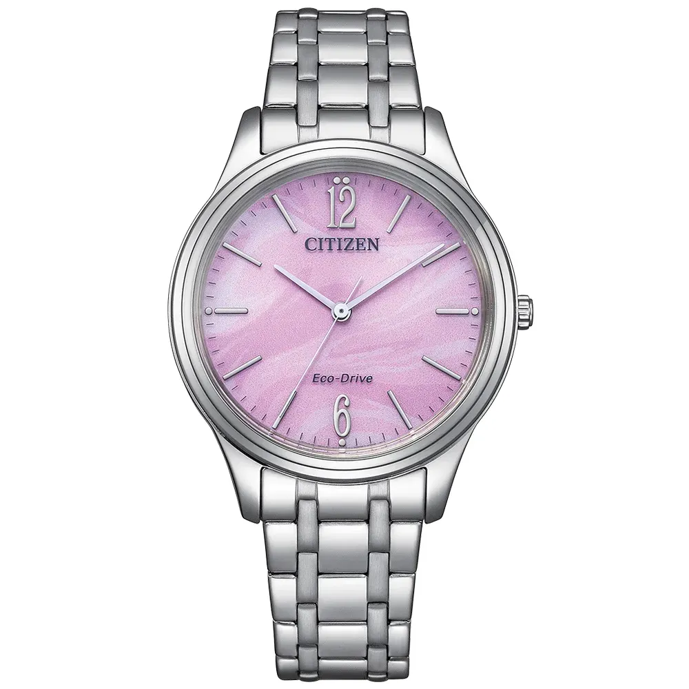 【CITIZEN 星辰】 LADY'S 光動能 簡約時尚腕錶 34mm(EM0411-71X)-funtastic方采