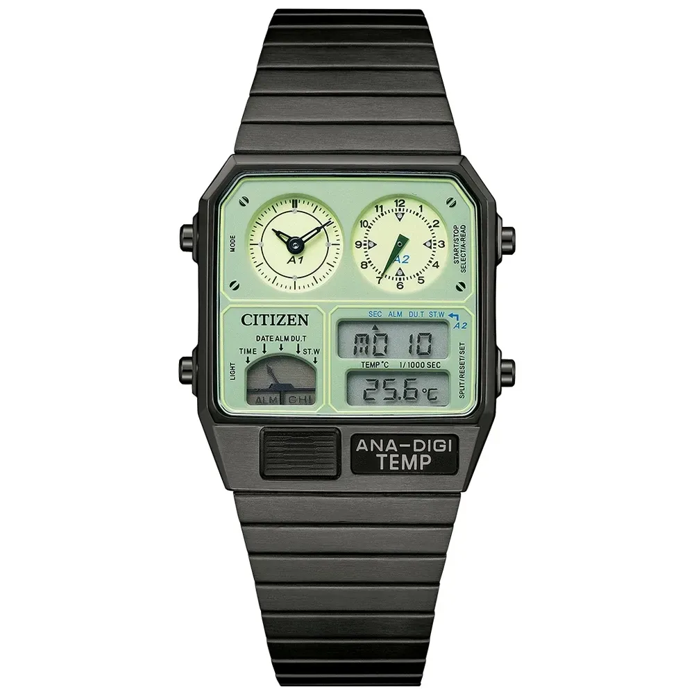【CITIZEN 星辰】CitizenANA-DIGI TEMP 限定復古電子錶 31.5mm(JG2147-85X)-funtastic方采