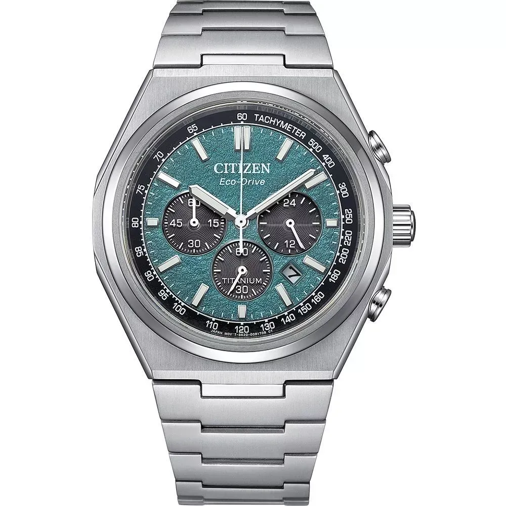 【CITIZEN 星辰】GENTS Zenshin 輕量鈦 光動能 綠(CA4610-85X)-funtastic方采