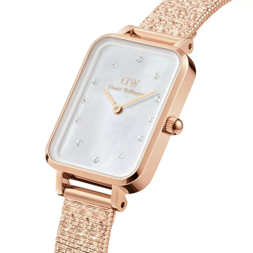 【DW】 Daniel Wellington 貝母盤麥穗鋼琴方錶 (DW00100578)-funtastic方采