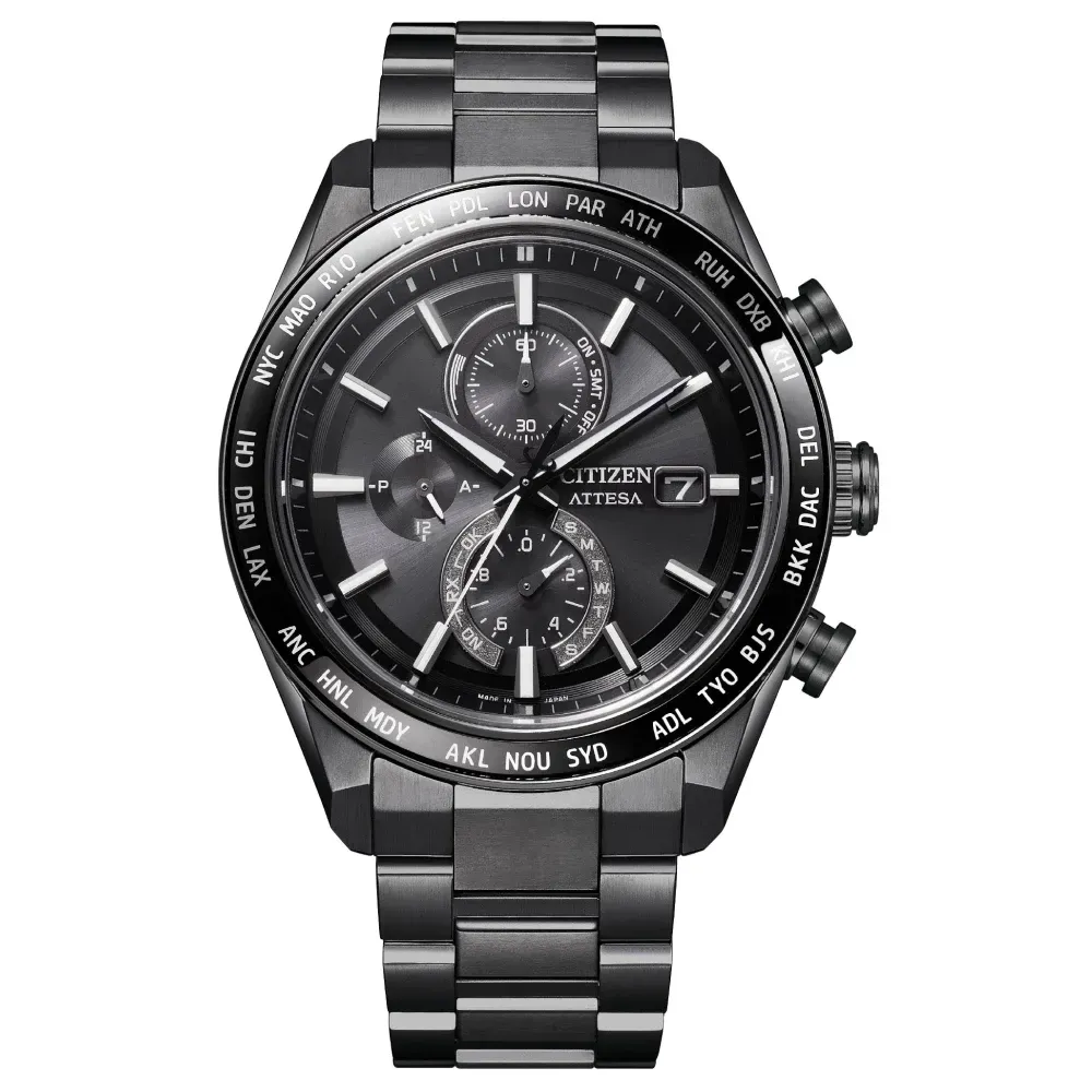 【CITIZEN 星辰】ATTESA 光動能電波鈦金屬計時腕錶 42mm (AT8294-59E)-funtastic方采