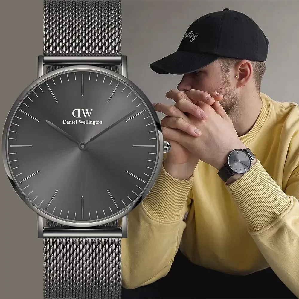 【DW】 Daniel Wellington 經典極簡美學米蘭帶手錶 40mm (DW00100630)-funtastic方采