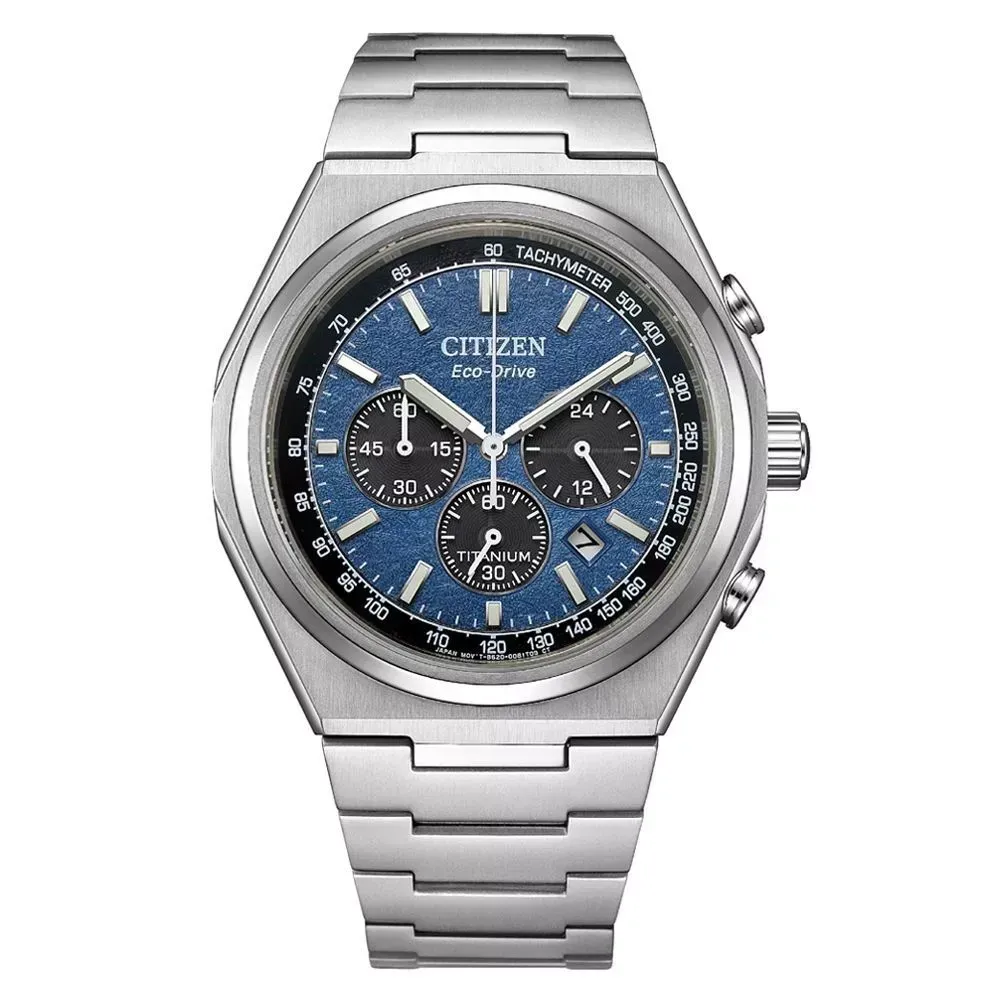 【CITIZEN 星辰】GENTS Zenshin 輕量鈦 光動能 藍(CA4610-85L)-funtastic方采
