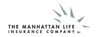 The Manhattan Life Insurance Company logo with black text and gray abstract sail-like shapes on a white background