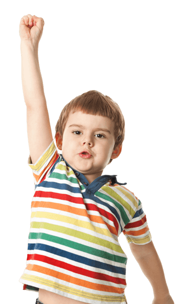 Little Boy Raised His Hand Up — Fun & Supportive Childcare Centre in Wamberal, NSW Little Boy Raised His Hand Up — Juniors At Wamberal in Wamberal, NSW