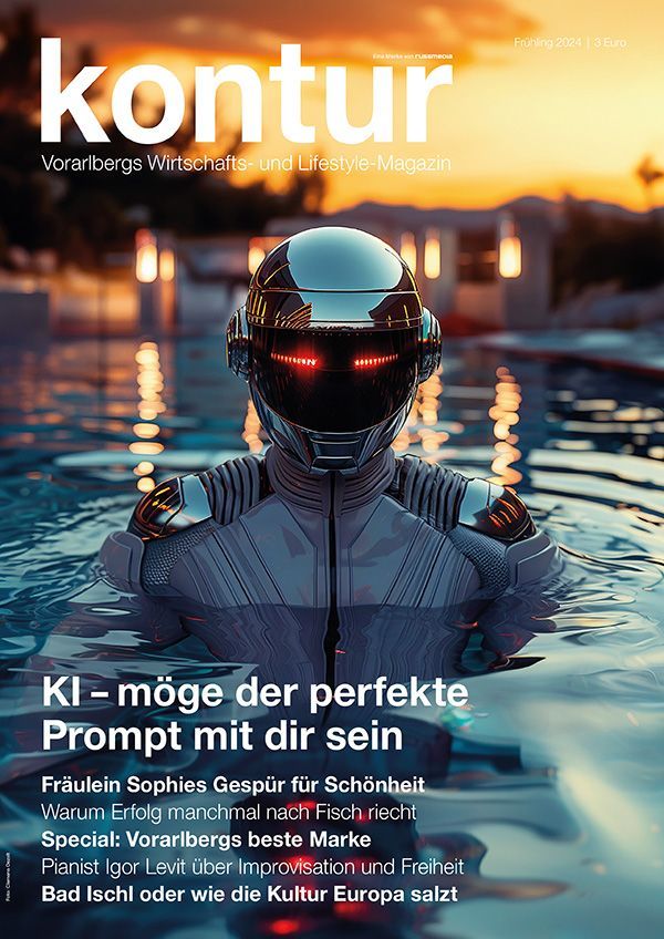 Futuristischer Roboter im Wasser – kontur Herbst 2024, Thema KI und Prompt.